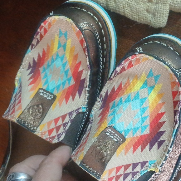 Womens Ariat Aztec Print Metallic Cruisers - Picture 6 of 7